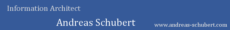 Information Architect www.andreas-schubert.com